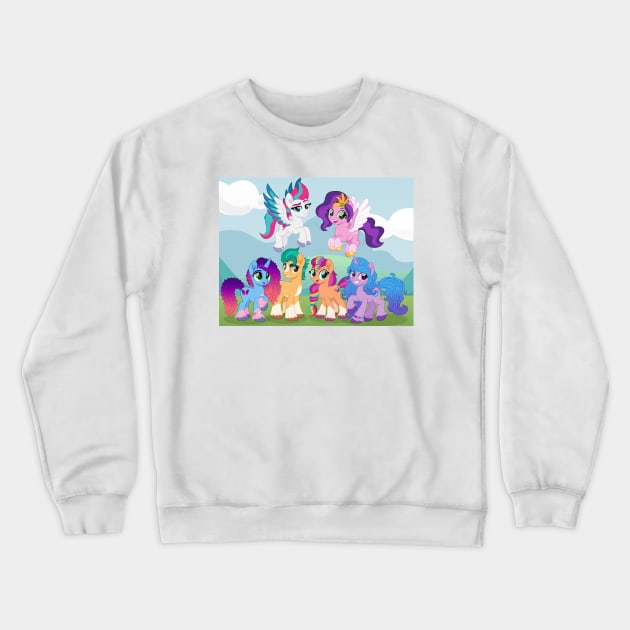 G5 new mane cast Crewneck Sweatshirt by CloudyGlow